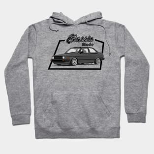 Car sedan in classic mode black Hoodie